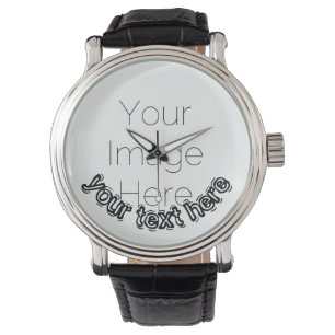 Custom Photo with Personalized text Watch