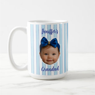 Custom Photo With Stripes Pattern Mug For Dad