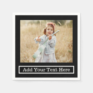 Custom Photo With Text Napkins