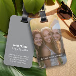 Custom Photo with Your Own Snap Chat Meme Luggage Tag<br><div class="desc">A fun way to capture memories and share them with friends. Add a vertical photo and your favourite caption to make a cool gift for friends.</div>