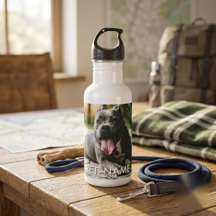 Custom Photo With Your Pet Dog Name Picture On 532 Ml Water Bottle