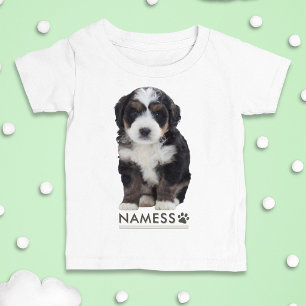 Custom Photo With Your Pet Dog Name Picture On Baby T-Shirt