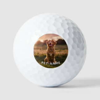 Custom Photo With Your Pet Dog Name Picture On Golf Balls