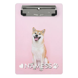 Custom Photo With Your Pet Dog Name Picture On Mini Clipboard