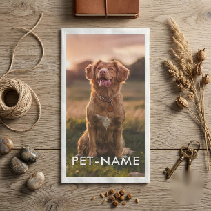 Custom Photo With Your Pet Dog Name Picture On Napkin