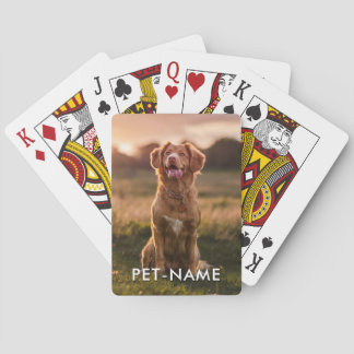 Custom Photo With Your Pet Dog Name Picture On Playing Cards