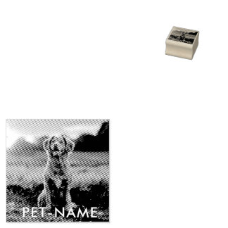 Custom Photo With Your Pet Dog Name Picture On Rubber Stamp