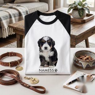 Custom Photo With Your Pet Dog Name Picture On T-Shirt
