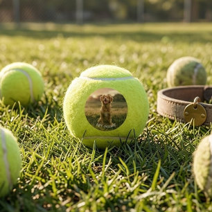 Custom Photo With Your Pet Dog Name Picture On Tennis Balls