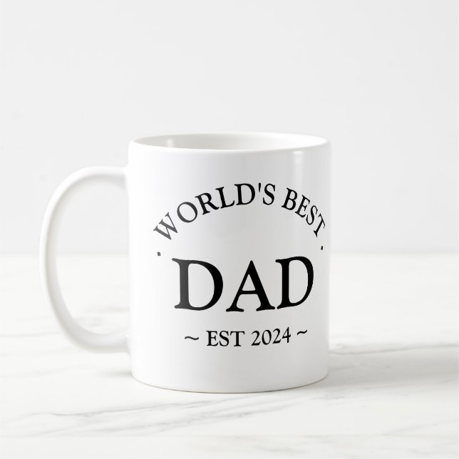 Custom Photo World's best dad Coffee Mug (Left)