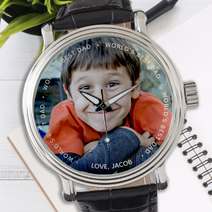Custom Photo World's Best Dad Watch
