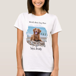 Custom Photo World's Best Dog Mum T-Shirt