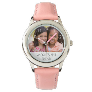 Custom photo world's best friend text girl watch