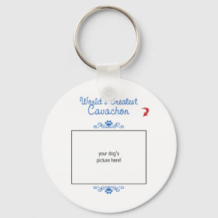 Custom Photo! Worlds Greatest Cavachon Key Ring
