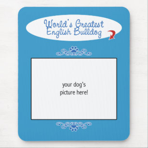 Custom Photo! Worlds Greatest English Bulldog Mouse Mat