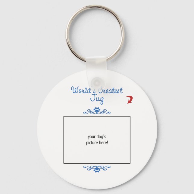 Custom Photo! Worlds Greatest Jug Key Ring (Front)