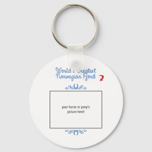 Custom Photo! Worlds Greatest Norwegian Fjord Key Ring