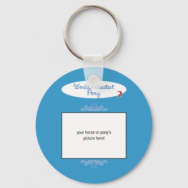 Custom Photo! Worlds Greatest Pony Key Ring (Front)