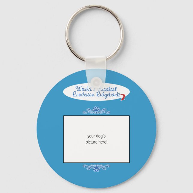 Custom Photo! Worlds Greatest Rhodesian Ridgeback Key Ring (Front)