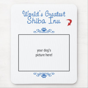 Custom Photo! Worlds Greatest Shiba Inu Mouse Mat