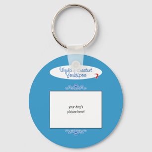 Custom Photo! Worlds Greatest Yorkipoo Key Ring