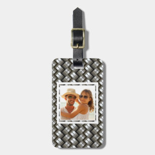 Custom Photo Woven metal pattern Luggage Tag