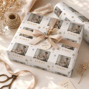 Custom Photo Wrapping Paper Age 8