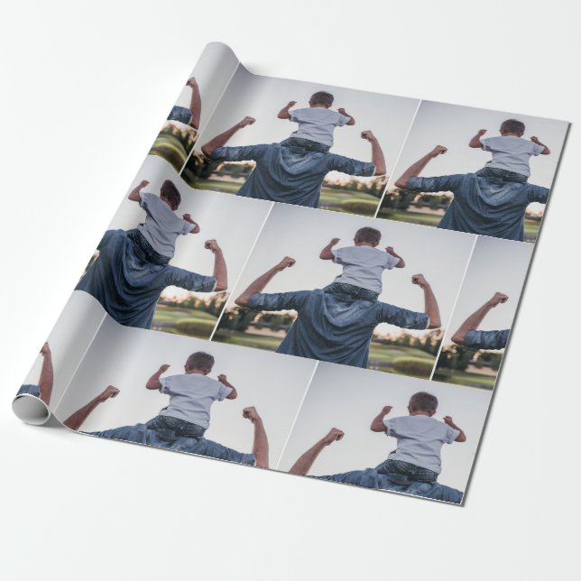 Custom Photo Wrapping Paper, Personalised Wrapping Paper (Unrolled)