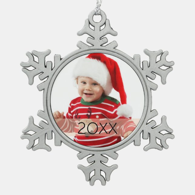 Custom Photo Year Ornament (Front)