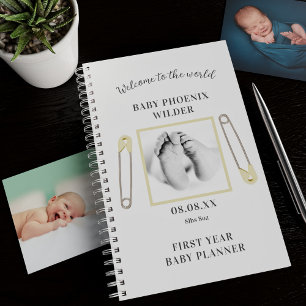 Custom Photo Yellow Baby's First Year Planner