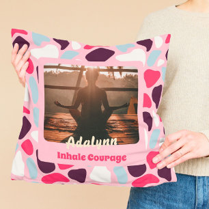 Custom Photo Yoga Lover Teacher Mom Women Gift Cushion