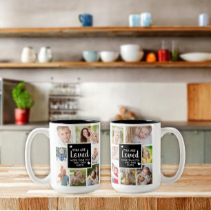 Custom Photo You Are Loved  Two-Tone Coffee Mug