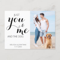 Custom Photo You Me The Dog Wedding Save The Date