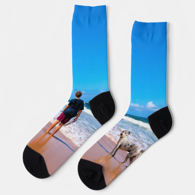 Custom Photo Your Family Socks Pet Photos Gift (Left)
