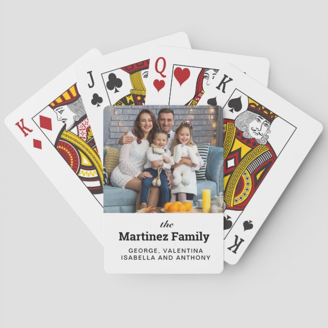 Custom Photo Your Names Playing Cards (Back)
