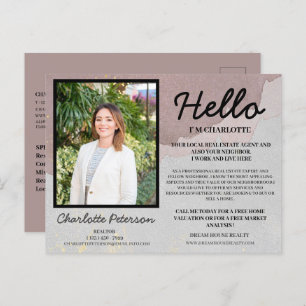 Custom Photo Your Neighbourhood Modern Real Estate Postcard