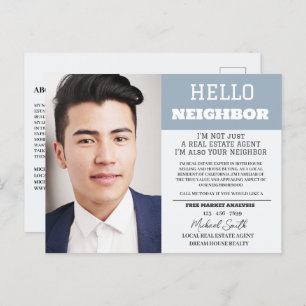 Custom Photo Your Neighbourhood Realtor Real Estat Postcard