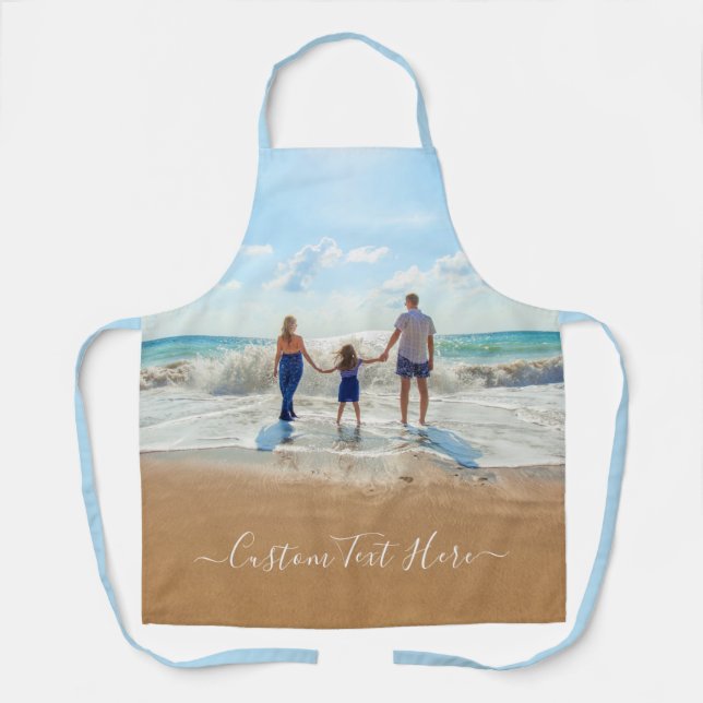 Custom Photo Your Own Design Apron with Text (Front)