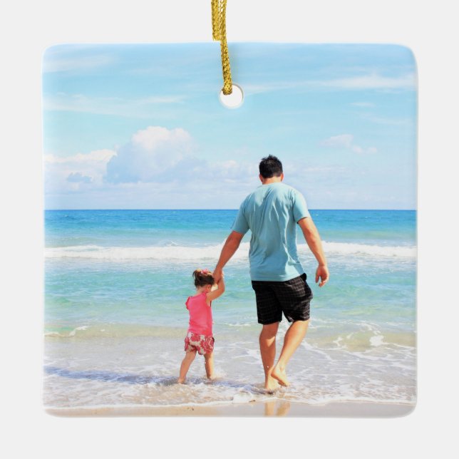 Custom Photo Your Own Design Christmas Ornament (Front)