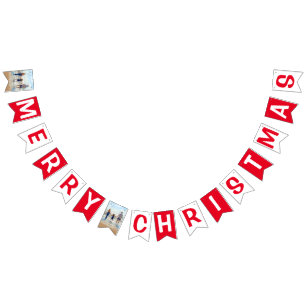 Custom Photo Your Own Design Family Christmas Bunting