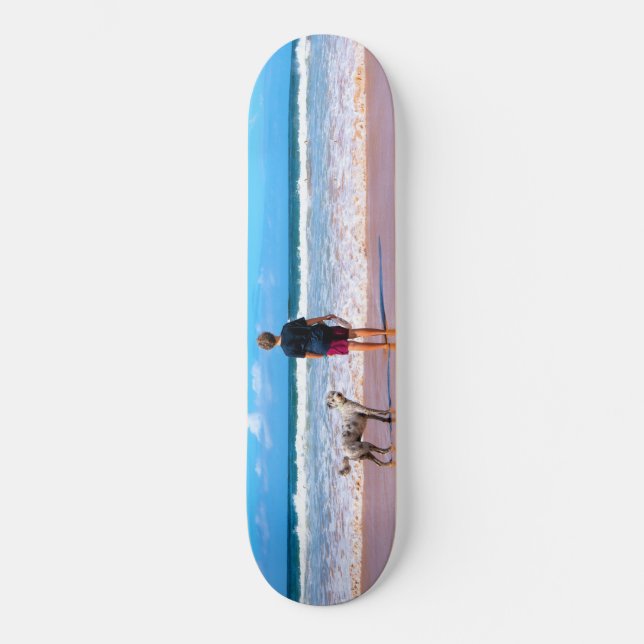 Custom Photo - Your Own Design - I Love My Pet  Skateboard (Front)