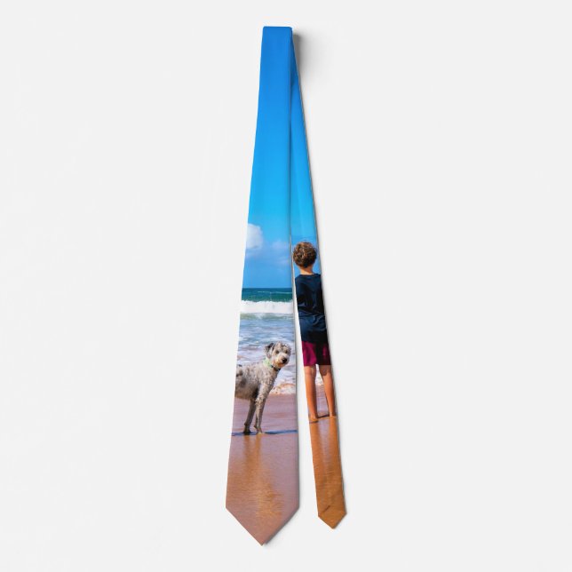 Custom Photo - Your Own Design - I Love My Pet  Tie (Front)