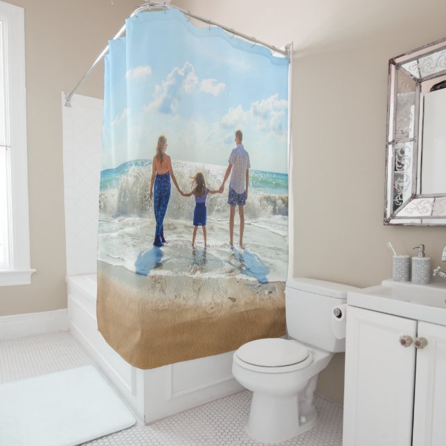 Custom Photo - Your Own Design - Summer - Family Shower Curtain (In Situ)