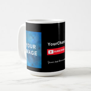 Custom Photo Youtube Channel Name Coffee Mug