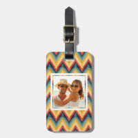 Custom Photo Zig Zag Striped Background 2