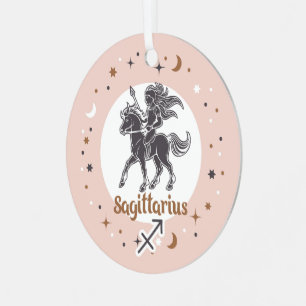 Custom Photo Zodiac Sign Sagittarius Metal Tree Decoration