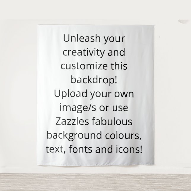 Custom Photographic Wedding or Baby Backdrop  Tapestry (Front)