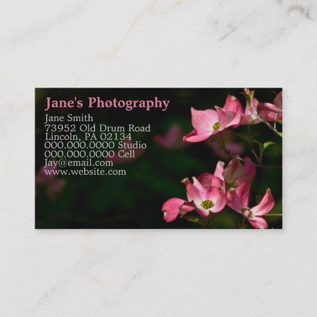 Custom Photography Business Cards (Front)