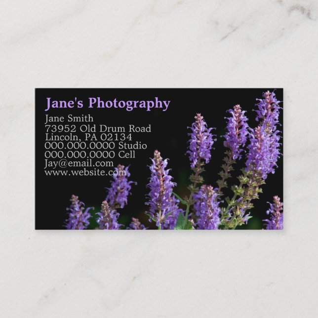 Custom Photography Business Cards (Front)