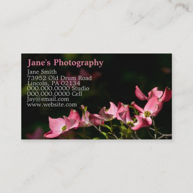 Custom Photography Business Cards (Front)